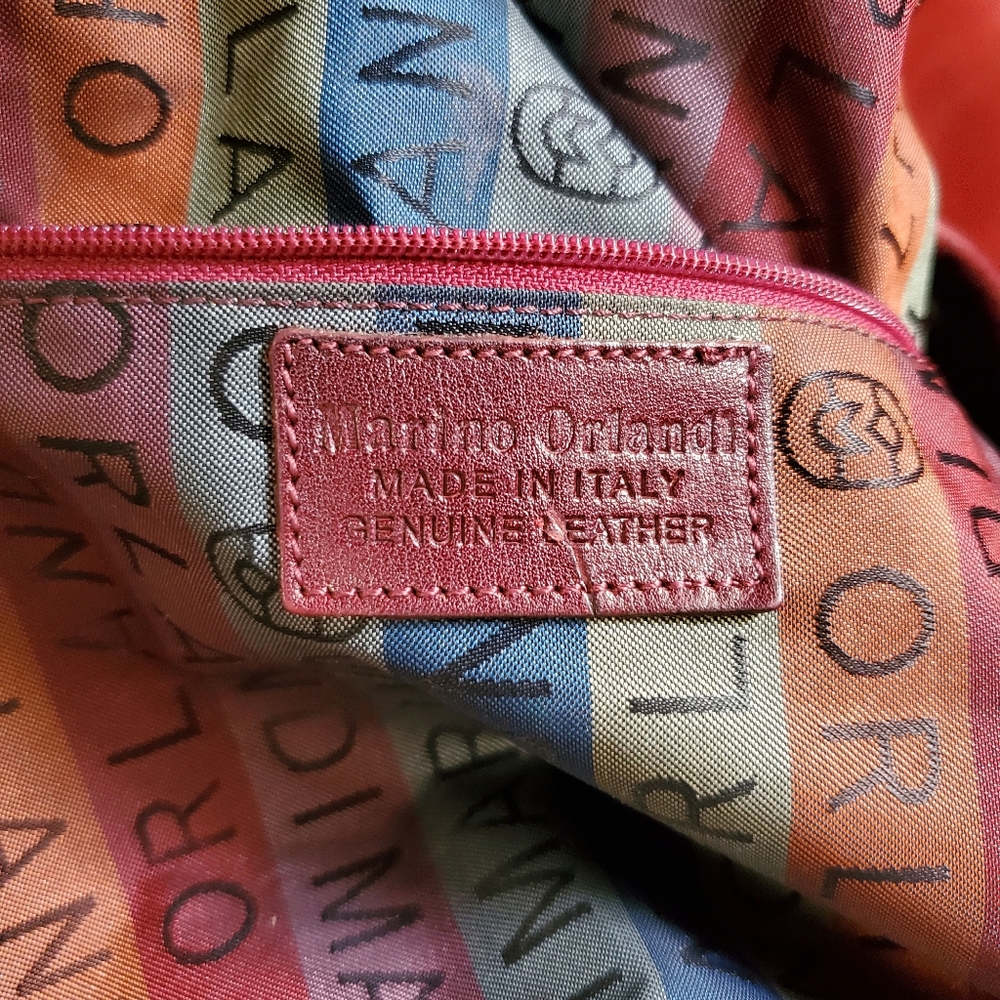Marino Orlandi Red Drawstring Purse - Picture 12 of 12